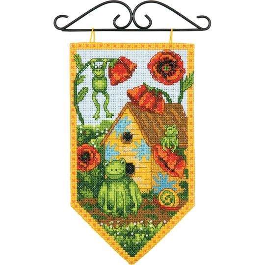 Dimensions Stamped Cross Stitch Floral Scroll Kit